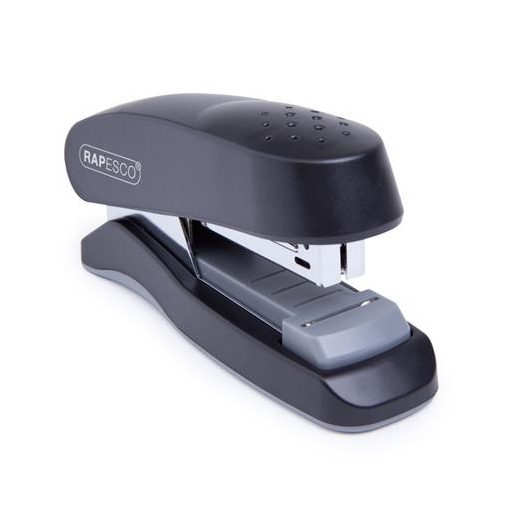 Tűzőgép, 24/6, 26/6, 25 lap, könnyített tűzés, lapos tűzés, RAPESCO "Flat Clinch", fekete