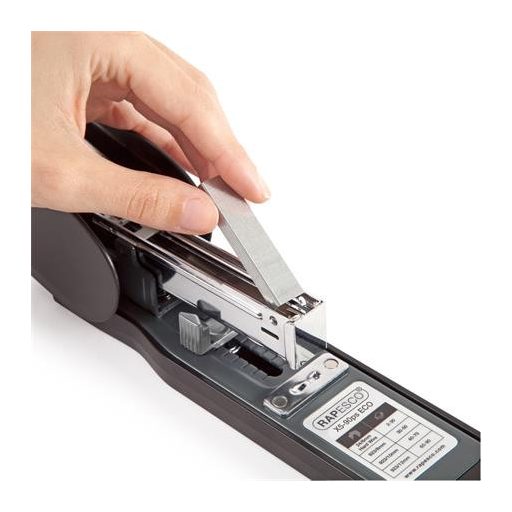 Tűzőgép, 24/6, 923/8-12, nagyteljesítményű, 90 lap, könnyített tűzés, RAPESCO "ECO X5", fekete