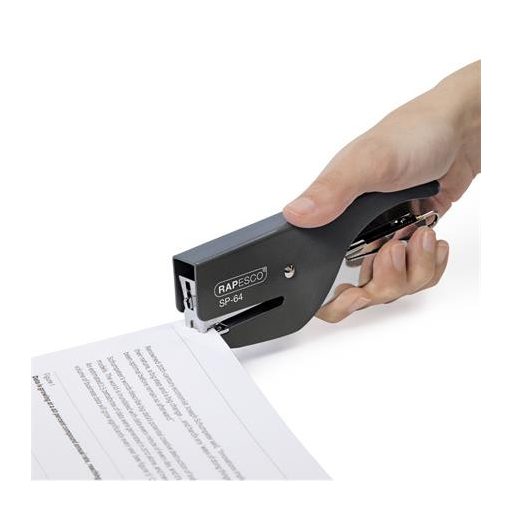 Tűzőgép, kézi, 21/4, 12 lap, RAPESCO "SP-64", fekete