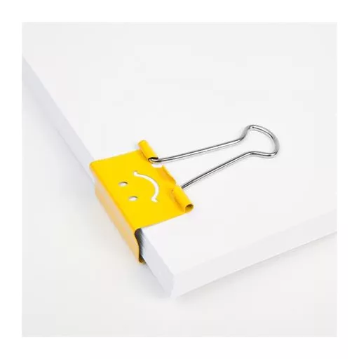 Bindercsipesz, 19 mm, RAPESCO "Fun", sárga
