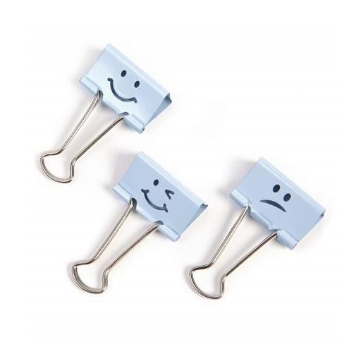 Bindercsipesz, 32 mm, "Fun", RAPESCO, világoskék