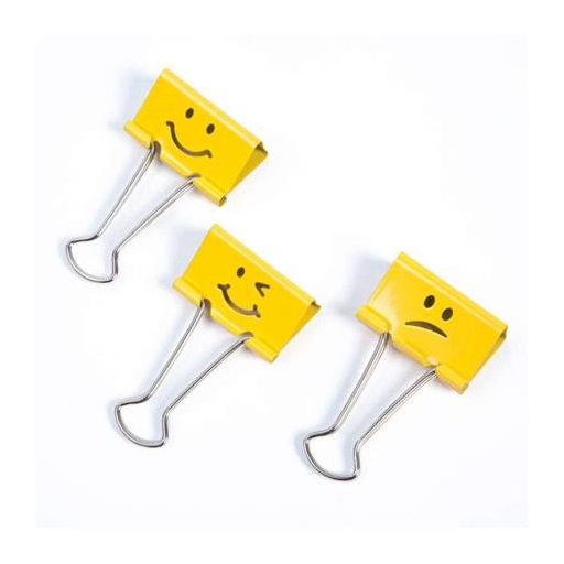 Bindercsipesz, 32 mm, "Fun", RAPESCO, sárga