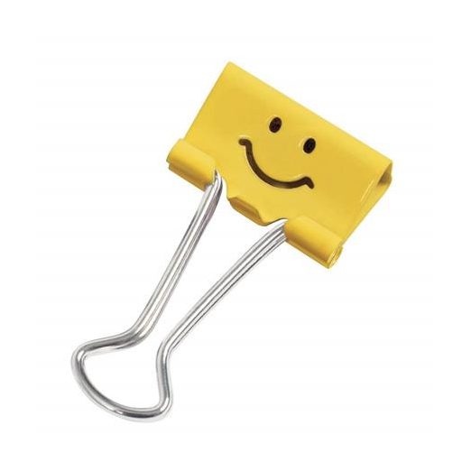Bindercsipesz, 32 mm, "Fun", RAPESCO, sárga