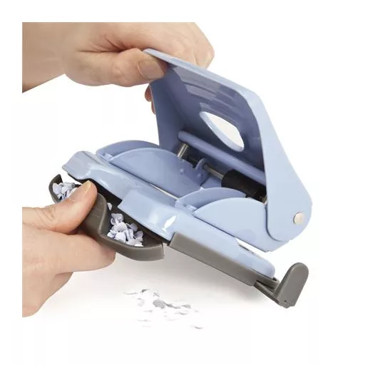 Lyukasztó, kétlyukú, 25 lap, fém, RAPESCO "825", világoskék