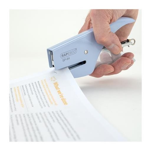 Tűzőgép, kézi, 21/4, 12 lap, RAPESCO "SP-64", kék