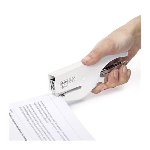 Tűzőgép, kézi, 21/4, 12 lap, RAPESCO "SP-64", fehér