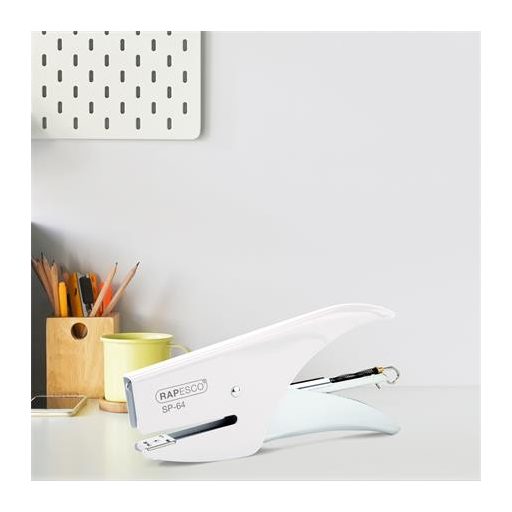 Tűzőgép, kézi, 21/4, 12 lap, RAPESCO "SP-64", fehér