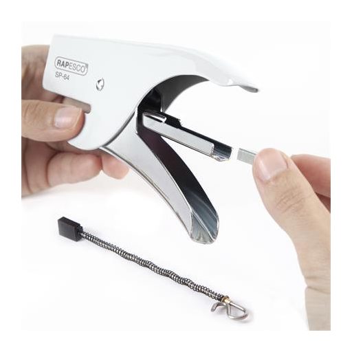 Tűzőgép, kézi, 21/4, 12 lap, RAPESCO "SP-64", fehér