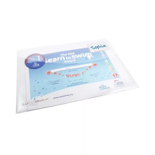 Irattartó tasak, A4+, patentos, RAPESCO "Eco", áttetsző