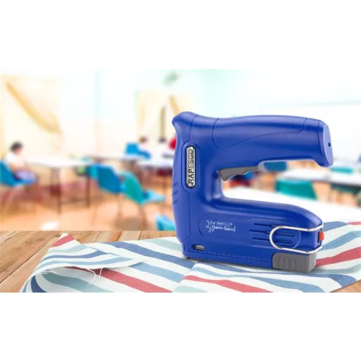 Tűzőpisztoly, vezeték nélküli, elektromos, USB, RAPESCO Germ-Savvy "T12-USB", kék