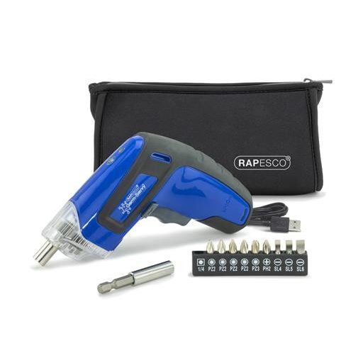 Csavarbehajtó, vezeték nélküli, antibakteriális, RAPESCO, kék