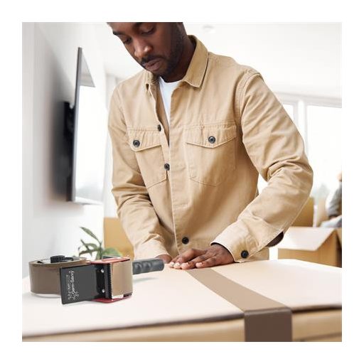 Csomagzáró gép, RAPESCO "Germ-Savvy® 960", barna csomagolószalaggal