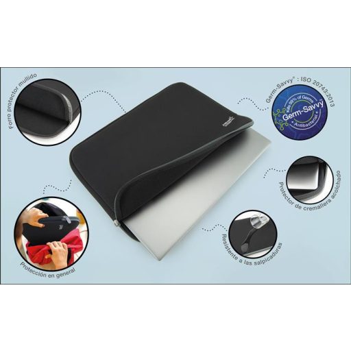 Notebook tok, 15,6", antibakteriális, RAPESCO, fekete