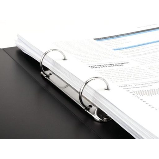 Gyűrűs könyv, 2 gyűrű, 38 mm, A4, PP, RAPESCO "Eco GRS Recycled", fekete