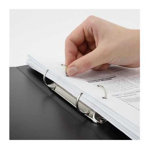 Gyűrűs könyv, 2 gyűrű, 38 mm, A4, PP, RAPESCO "Eco GRS Recycled", fekete