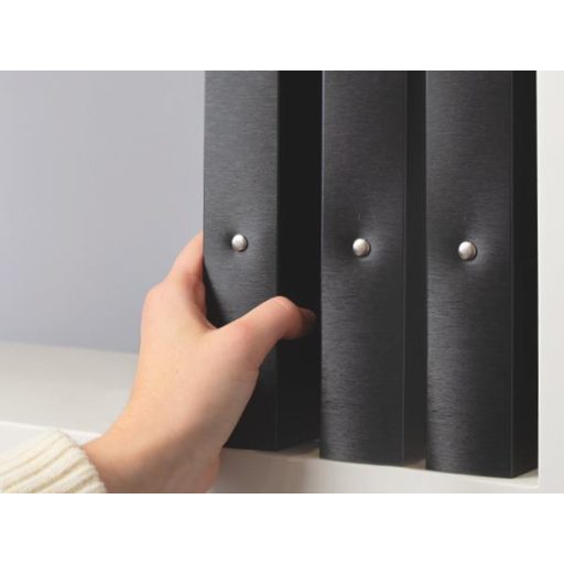 Gyűrűs könyv, 2 gyűrű, 38 mm, A4, PP, RAPESCO "Eco GRS Recycled", fekete