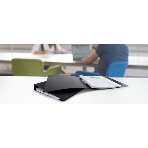 Gyűrűs könyv, 2 gyűrű, 38 mm, A4, PP, RAPESCO "Eco GRS Recycled", fekete