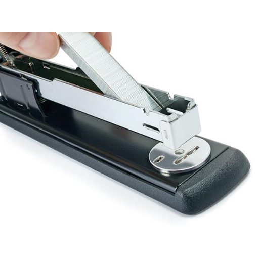 Tűzőgép, 24/6, 26/6, 20 lap, RAPESCO "Eco GRS Recycled Half-Strip", fekete