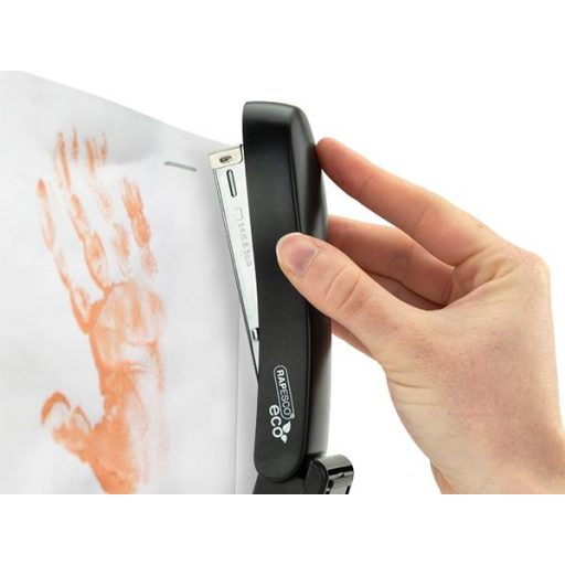 Tűzőgép, 24/6, 26/6, 20 lap, RAPESCO "Eco GRS Recycled Half-Strip", fekete