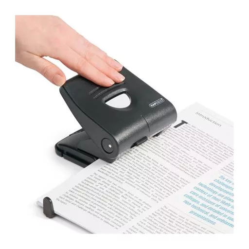 Lyukasztó, kétlyukú, 30 lap, antbakteriális, RAPESCO "827-P", fekete