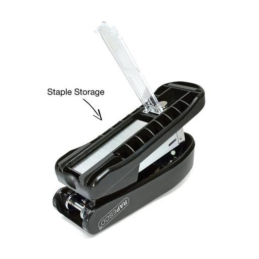 Tűzőgép, 24/6, 26/6, 20 lap, RAPESCO "Snapper Half-Strip", fekete