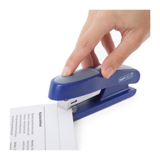 Tűzőgép, 24/6, 26/6, 20 lap, RAPESCO "Sting Ray Half-Strip", kék
