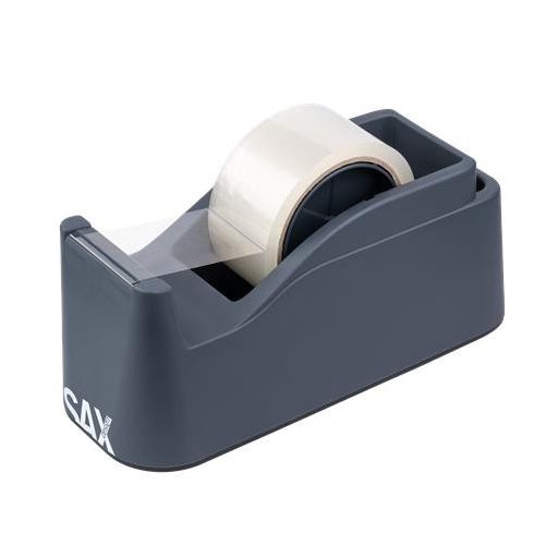 Csomagolószalag adagoló, asztali, csomagolószalaggal, SAX "729", antracit szürke