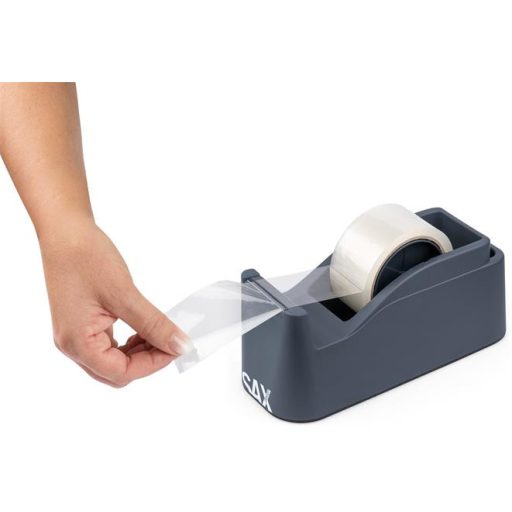 Csomagolószalag adagoló, asztali, csomagolószalaggal, SAX "729", antracit szürke