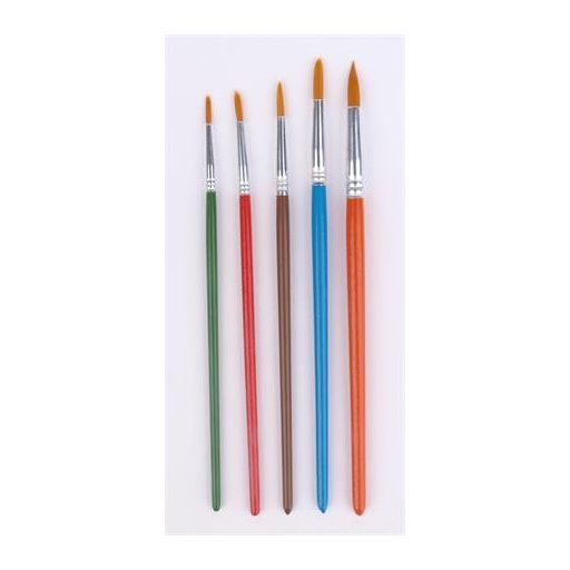 Ecsetkészlet, no. 2-4-6-8-10, fa, COOL BY VICTORIA, festett nyelű