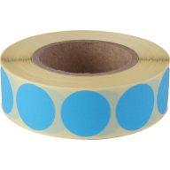 Etikett, 20 mm kör, 1000 etikett/tekercs, ciánkék