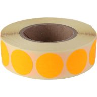 Etikett, 20 mm kör, 1000 etikett/tekercs, narancs