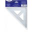 Háromszög vonalzó, műanyag, 45°, 16 cm, SAKOTA