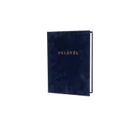 Oklevéltartó, A4, exkluzív, plüss, aranyozva, kék