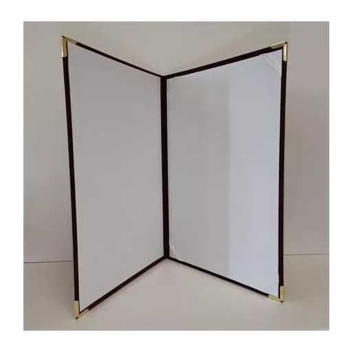 Oklevéltartó, A4, exkluzív, plüss, 4 fém sarokkal, bordó