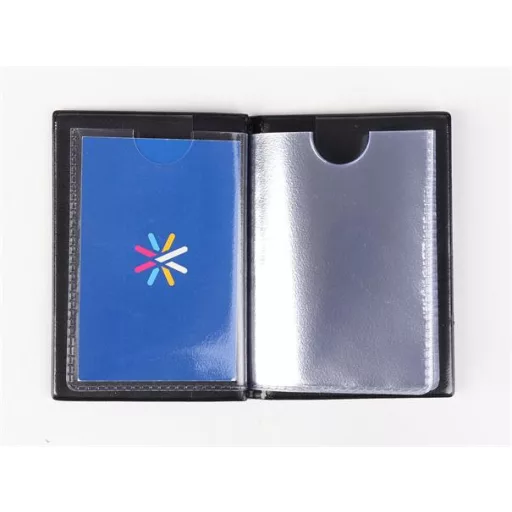 Igazolványtartó, álló, 10 betét lappal, PVC, "Bővített személyi", férfi