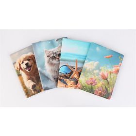   Igazolványtartó, álló, 16 betét lappal, mintás PVC, "Okmányok", lány