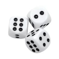 Dobókocka, műanyag, 3 darab