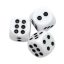 Dobókocka, műanyag, 3 darab