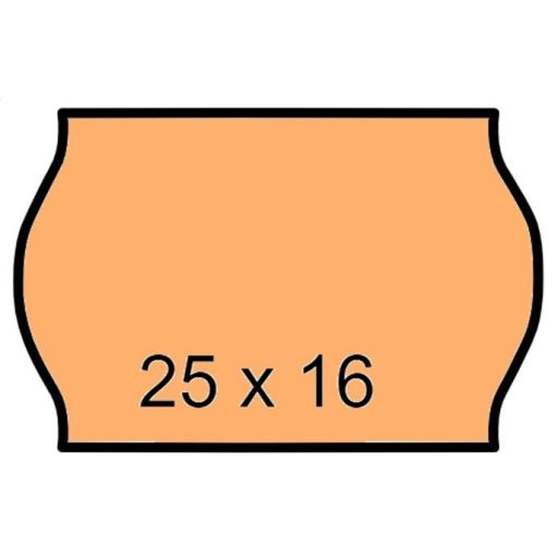 Árazószalag, 25x16 mm, narancs