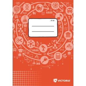   Füzet, tűzött, A5, kockás, 32 lap, VICTORIA PAPER Circle "27-32"