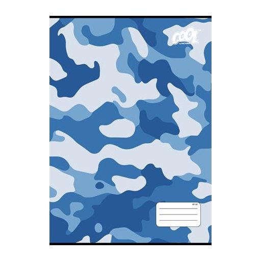 Füzet, tűzött, A4, kockás, 32 lap, COOL BY VICTORIA "Camouflage", "87-32"