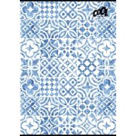   Füzet, tűzött, A4, kockás, 80 lap, COOL BY VICTORIA "Mediterrain patterns"