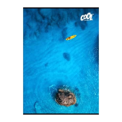 Füzet, tűzött, A4, sima, 80 lap, COOL BY VICTORIA "Boats"