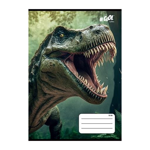 Füzet, tűzött, A5, vonalas, 32 lap, 3. osztály, COOL BY VICTORIA, "Jurassic", "12-32"