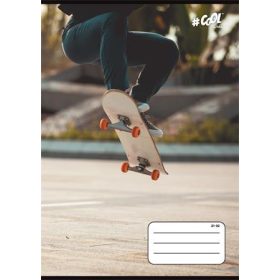   Füzet, tűzött, A5, vonalas, 32 lap, 4-8. osztály, COOL BY VICTORIA, "Skateboard", "21-32"