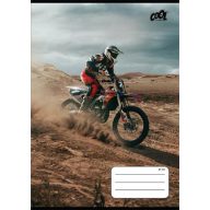   Füzet, tűzött, A5, vonalas, 32 lap, 4-8. osztály, COOL BY VICTORIA "Motocross", "21-32"