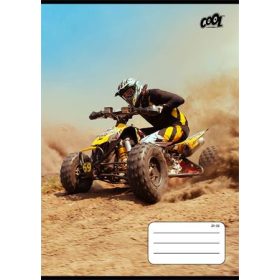   Füzet, tűzött, A5, vonalas, 32 lap, 4-8. osztály, COOL BY VICTORIA "Motocross", "21-32"