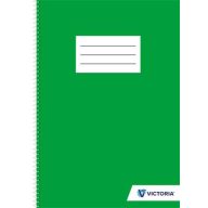 Spirálfüzet, A4, sima, 70 lap, VICTORIA PAPER