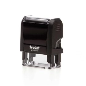   Bélyegző, TRODAT "Printy 4912", fekete ház, fekete párnával