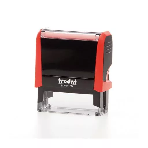 Bélyegző, TRODAT "Printy 4913", piros ház, fekete párnával
